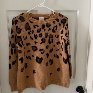 Isabel Maternity Leopard Print Sweater - Brown and Black